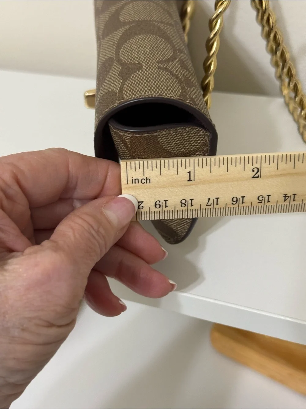 Coach Signature Canvas Turnlock Eye/Sun glass Case In Brown